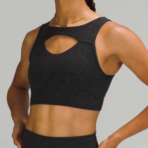 Lululemon Everlux Cut-Out Train Sports Bra B/C Cups Crunch Black Size 6